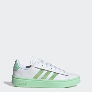 Adidas Grand Court White and Mint Green Sneakers 6.5